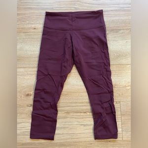 Lululemon Bordeaux wunder under crop